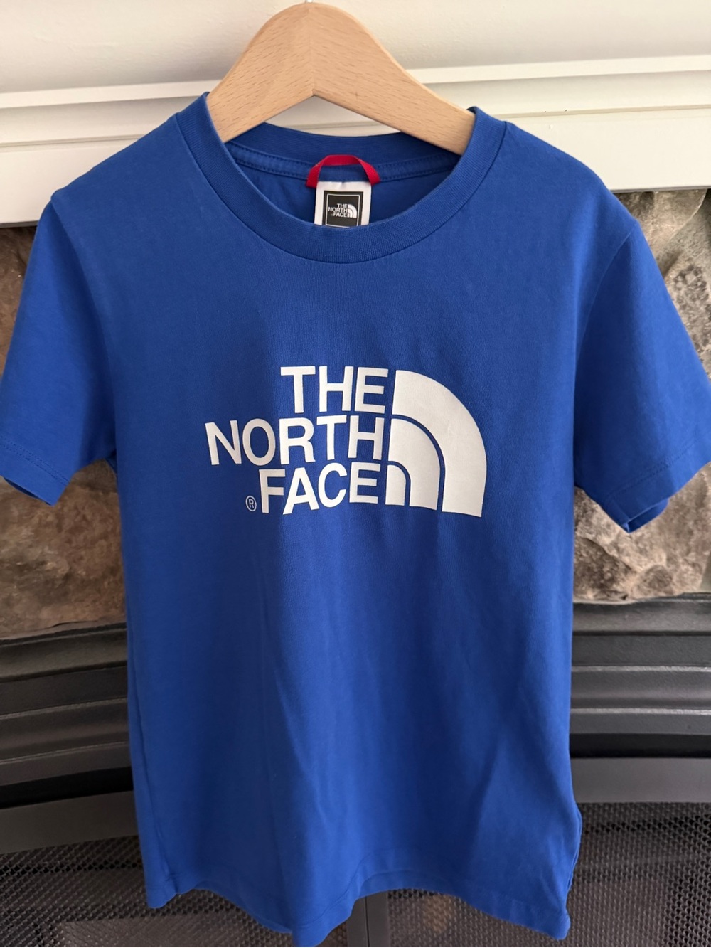The North Face Kids Blue Tee with White Logo
